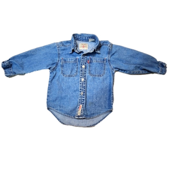 VINTAGE Levi's red tab jean long sleeve shirt 4T - Picture 1 of 3